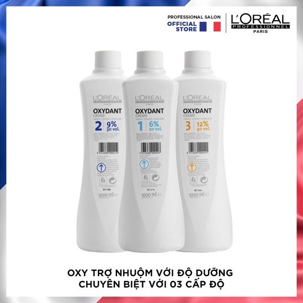 Loreal Oxydant Creme 1000ml helps to open the hair cuticle, activate the dye particles
