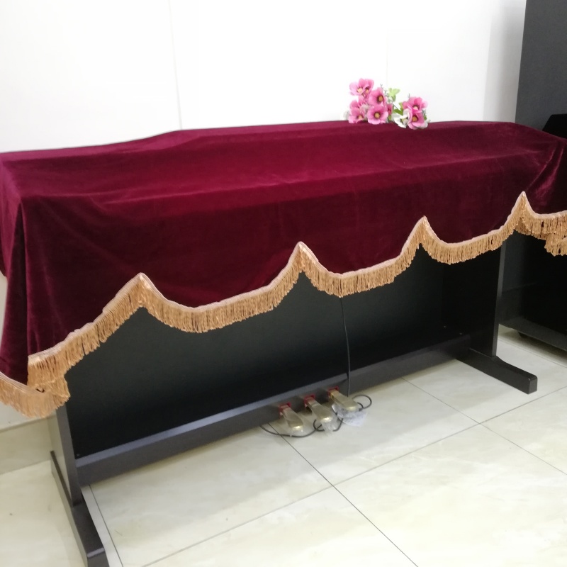 KHĂN PHỦ ĐÀN PIANO ĐIỆN VẢI NHUNG ĐỎ CAO CẤP,KÍCH THƯỚC 190 X 80