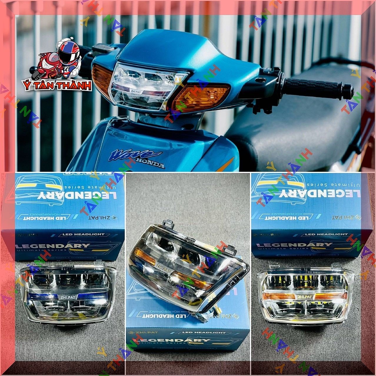 Pha đèn 2 tầng ZhiPat cho xe Wave 110 thái MS03