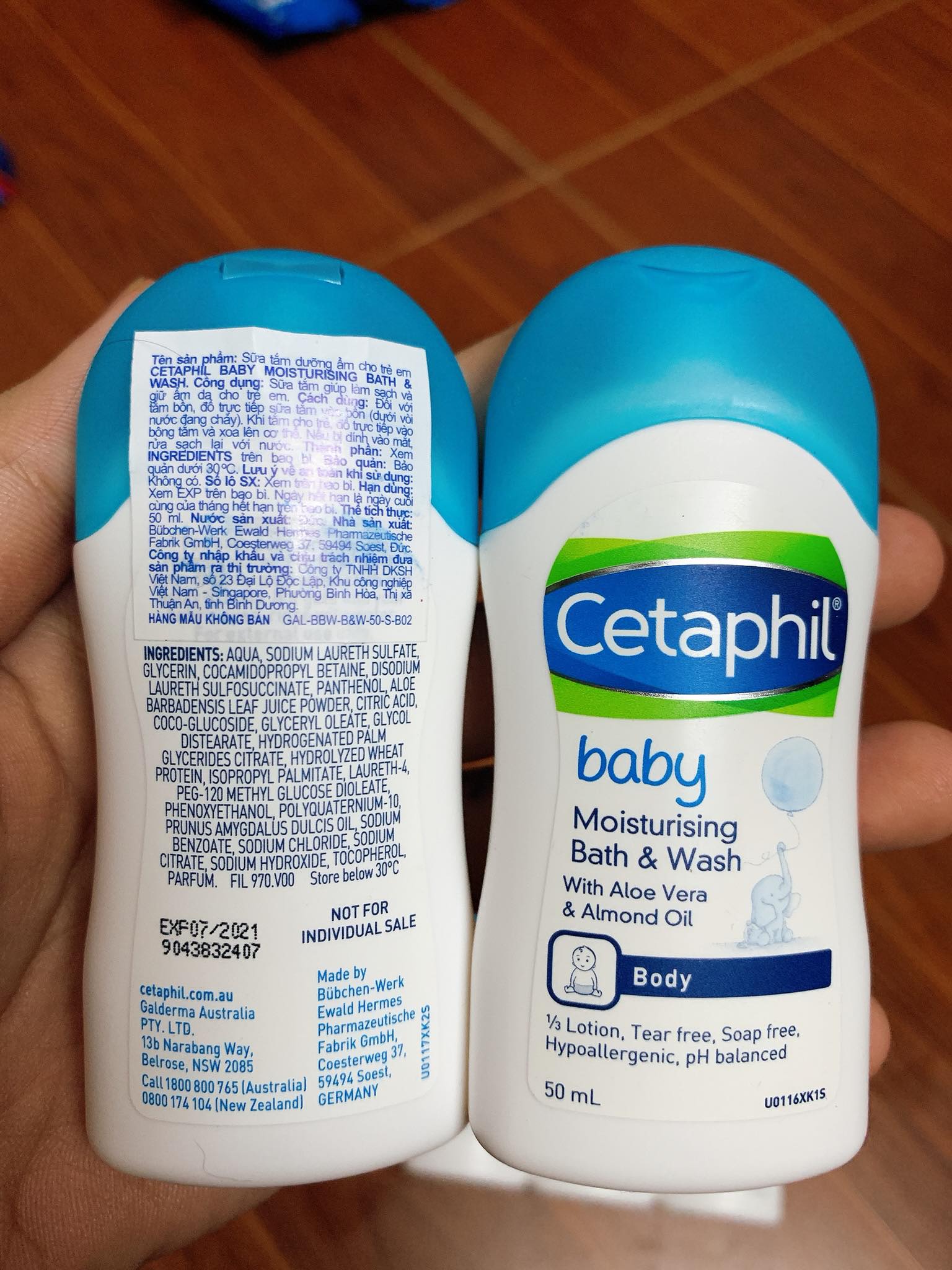 2 Sữa Tắm Gội CETAPHIL BABY 50ml