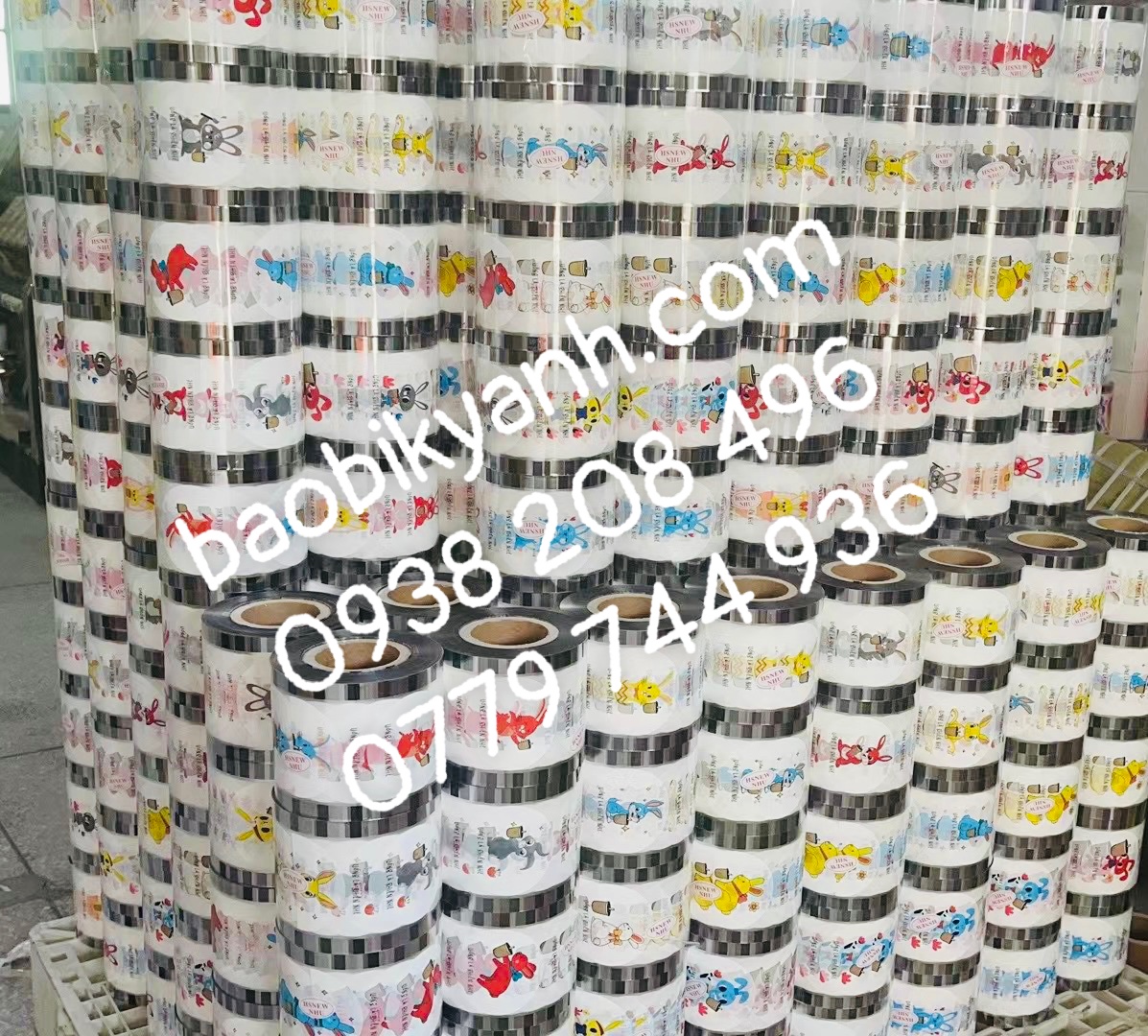 cuộn màng dập cốc trà sữa, màng dập nắp, cuộn seal ép ly