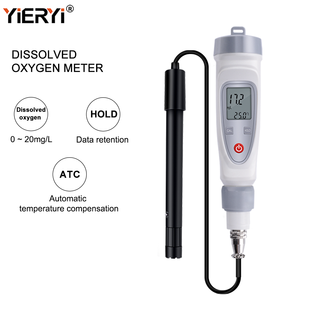 yieryi Dissolved Oxygen Meter Portable JPB-70A Water Quality Tester Dissolved Oxygen Detector