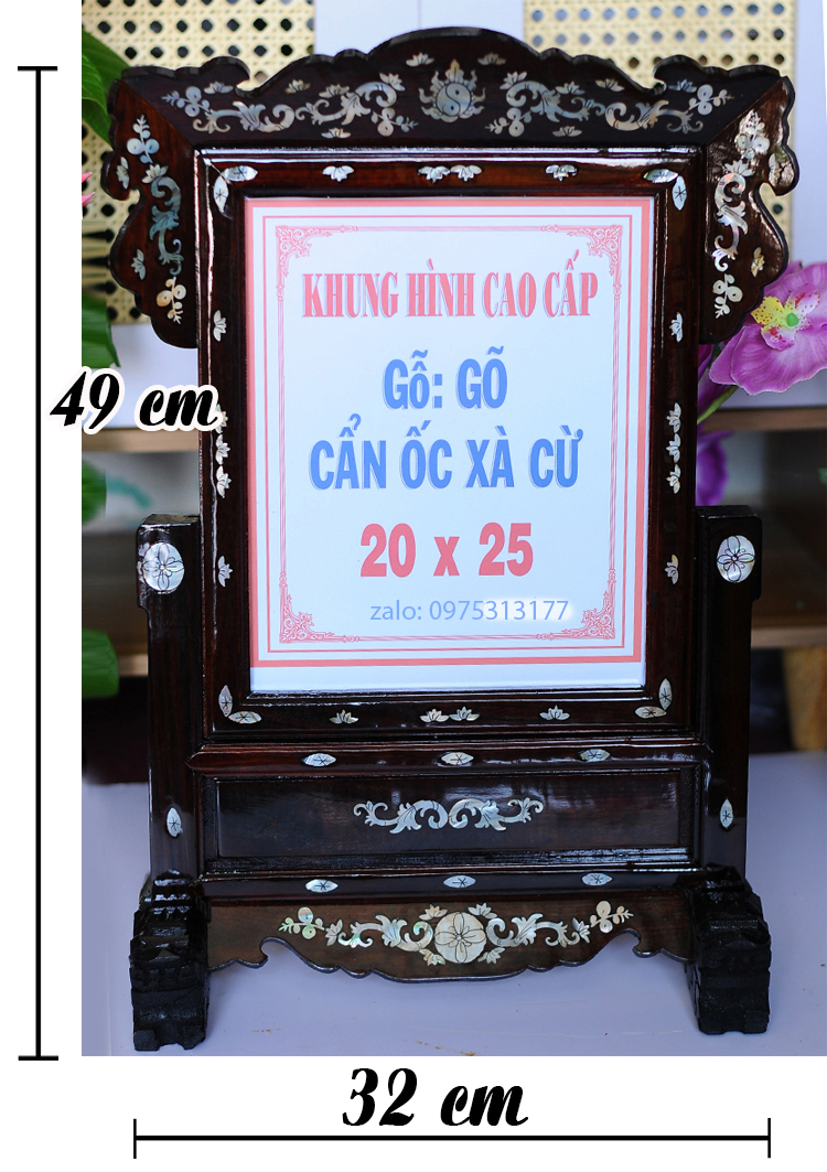 KHUNG THỜ GỖ GÕ 20 + 25