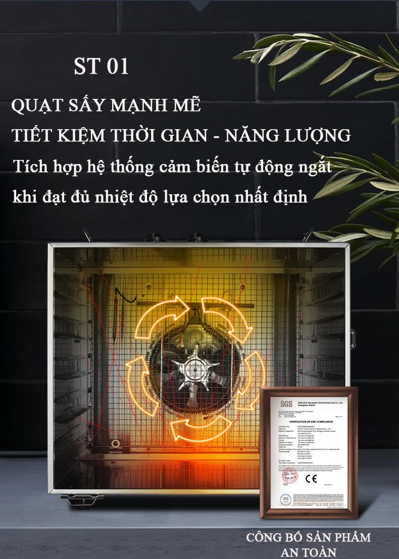 Máy sấy khô hoa quả thực phẩm 10 khay ST01