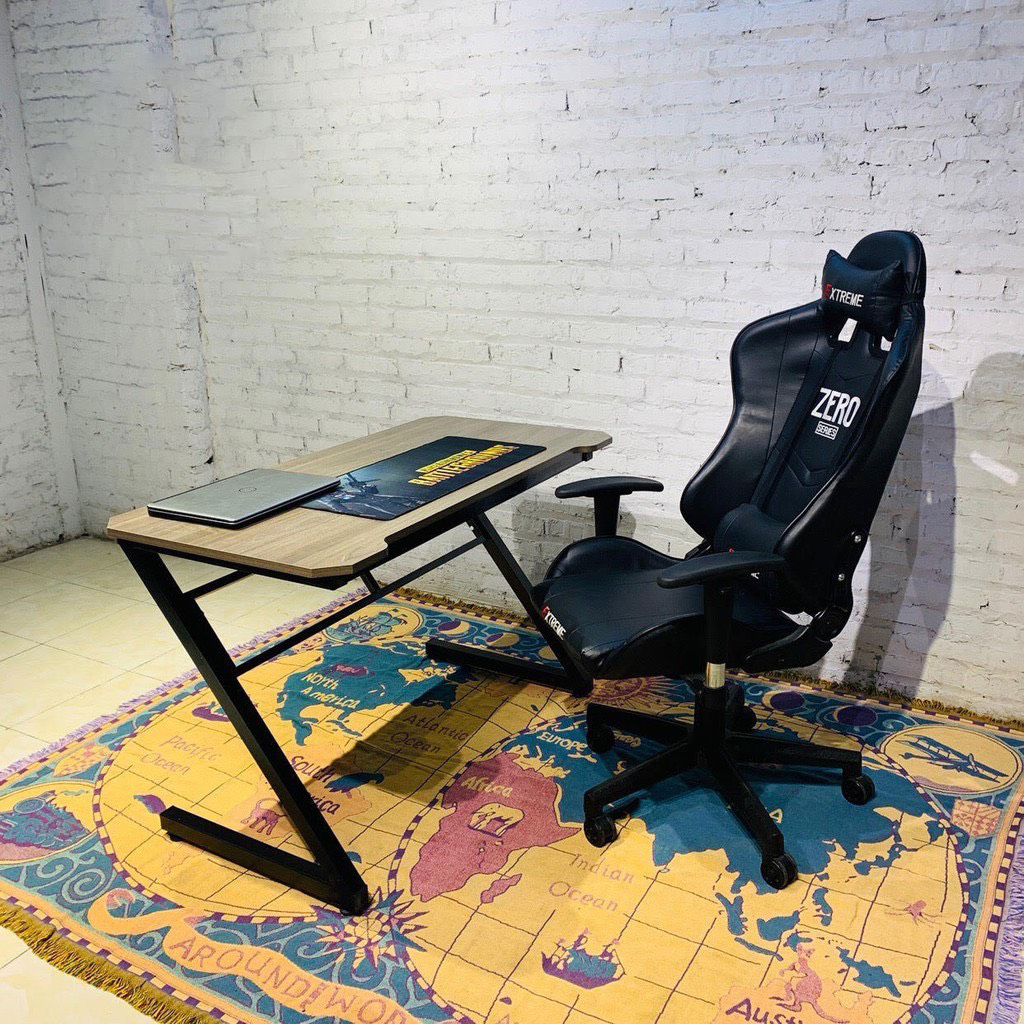 Bàn gaming khuyết giữa chân K gỗ MFC An Cường/MDF Mộc Hoàng gia phủ Melamine, bàn chân chữ Z khung sắt sơn tĩnh điện chống gỉ, bàn game thủ, bàn học sinh, bàn làm việc giá rẻ