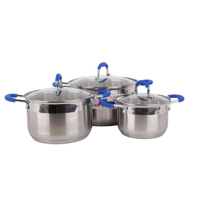 Bộ 3 nồi Inox 304 cao cấp 5 đáy Elmich Smartcook 2355961 dùng bếp từ