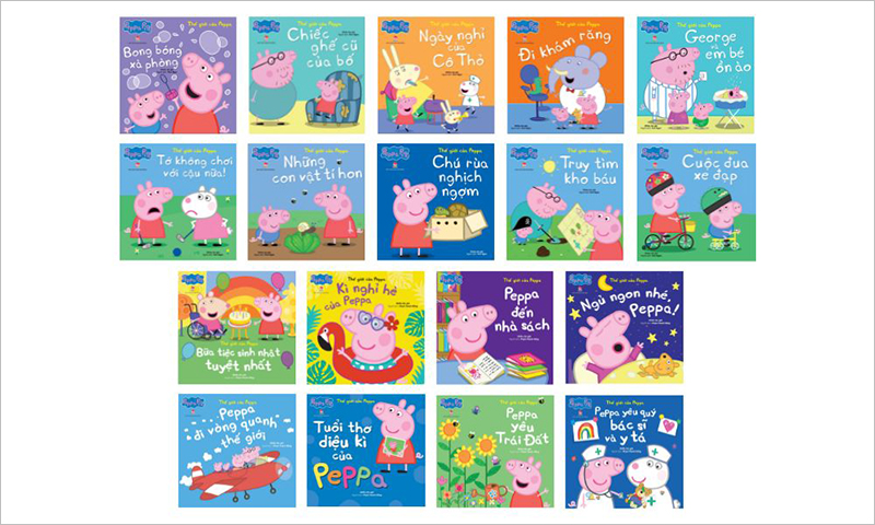 Kim Đồng - Combo Thế giới của Peppa (18 quyển)