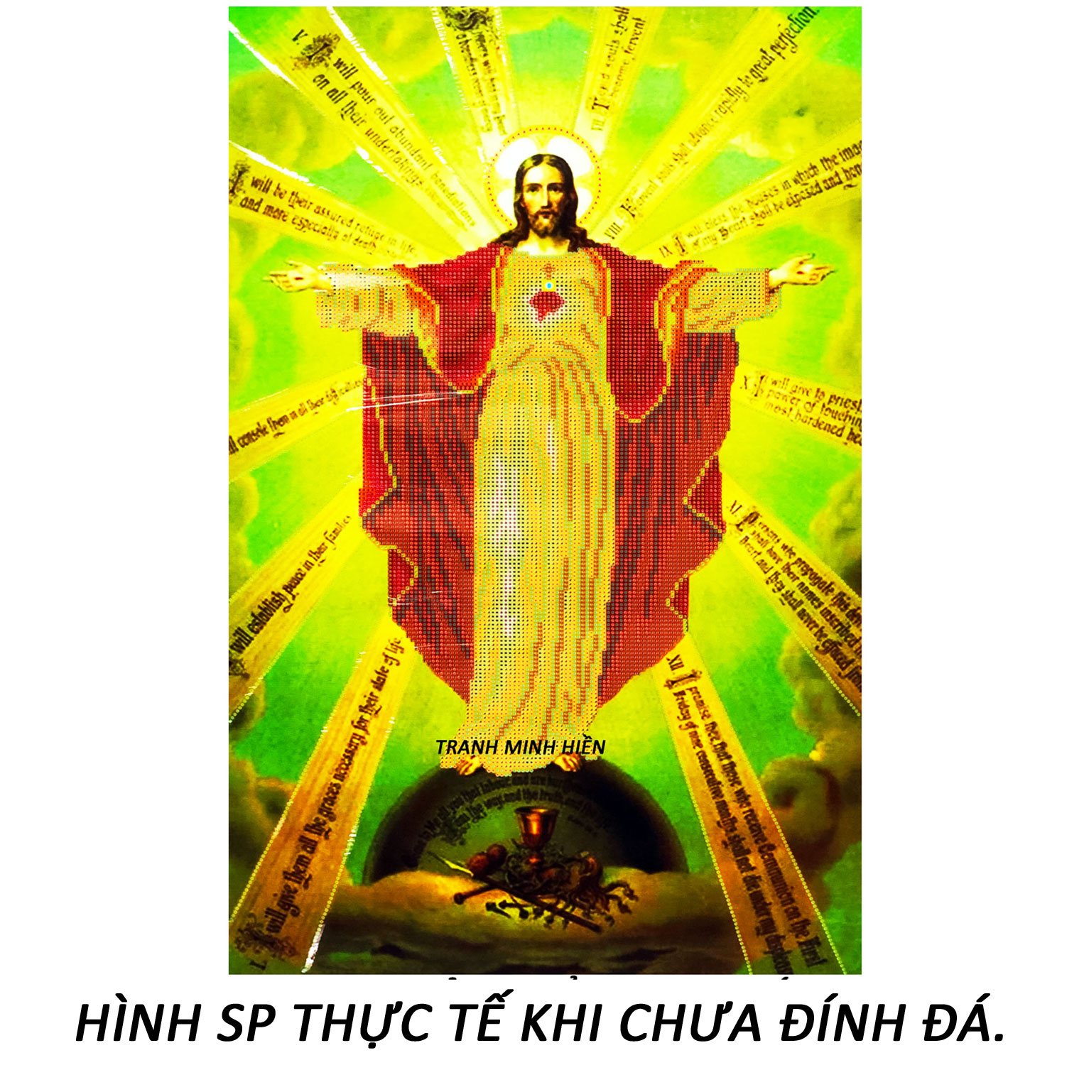 Tranh Đính Đá 5D - Thiên Chúa Cứu Thế 01 (Kèm Quà Tặng) - Tranh Minh Hiền (TỰ ĐÍNH ĐÁ)