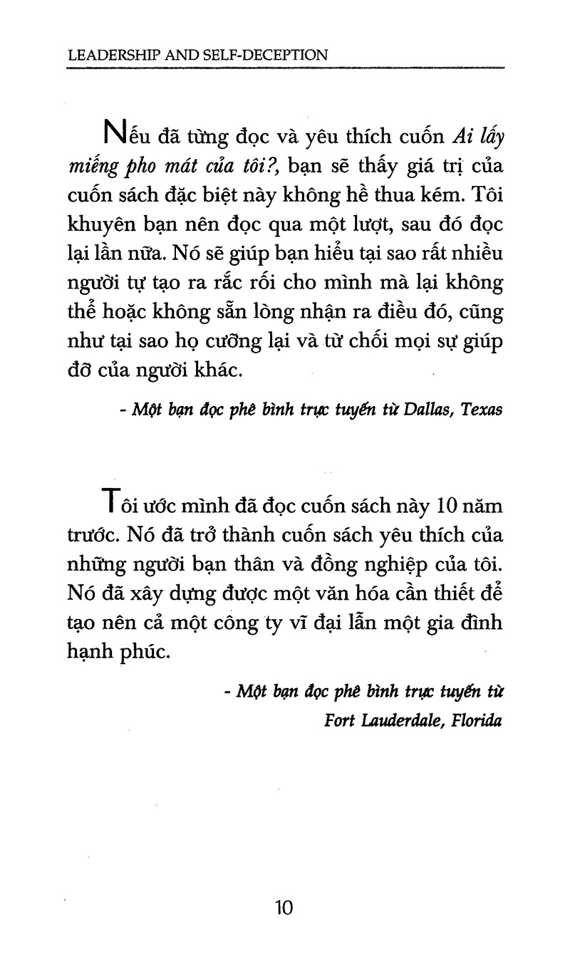 Fahasa - Lãnh Đạo Và Sự Tự Lừa Dối (Tái Bản 2018)