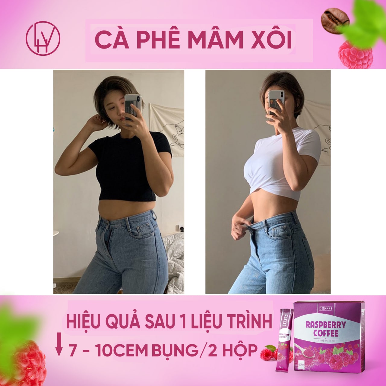 Cà Phê Mâm Xôi Giảm Cân Raspberry Coffee (Hộp 15 Gói)