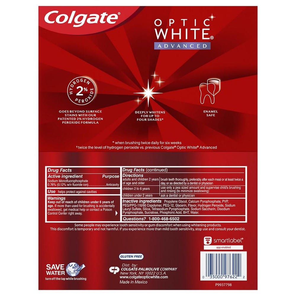 KEM ĐÁNH RĂNG COLGATE OPTIC WHITE 119G set 3 cây