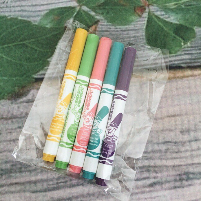 Combo 5 cây bút lông nét thanh nét đậm Crayola mini (màu ngẫu nhiên)