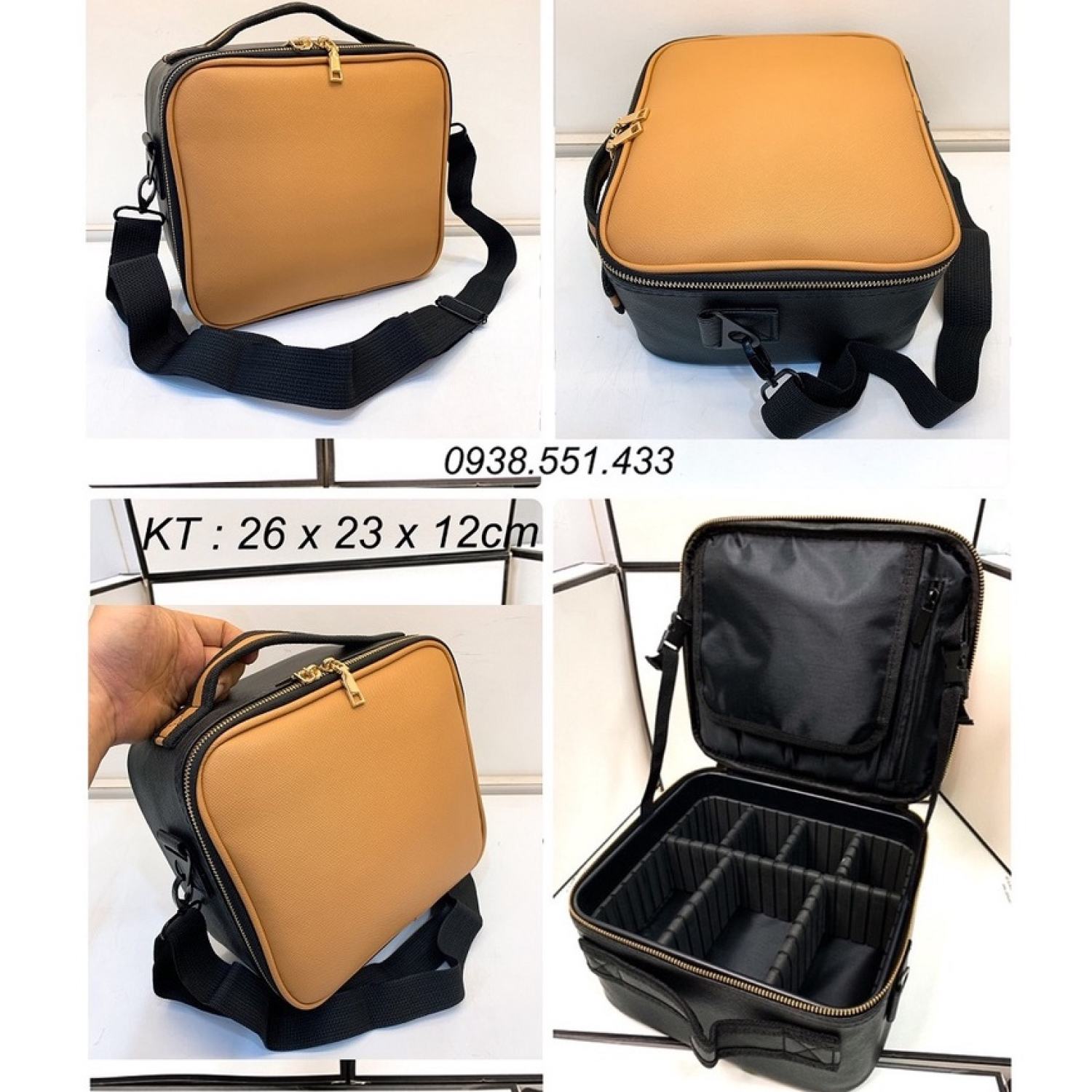 3 colors mini cosmetic bag with strap