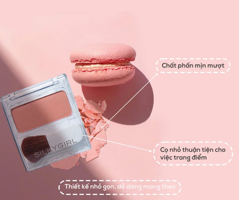 Phấn Má Hồng SilkyGirl Blush Hour 3g .# 02 Rosy Pink Hồng Đào Ngọt Ngào