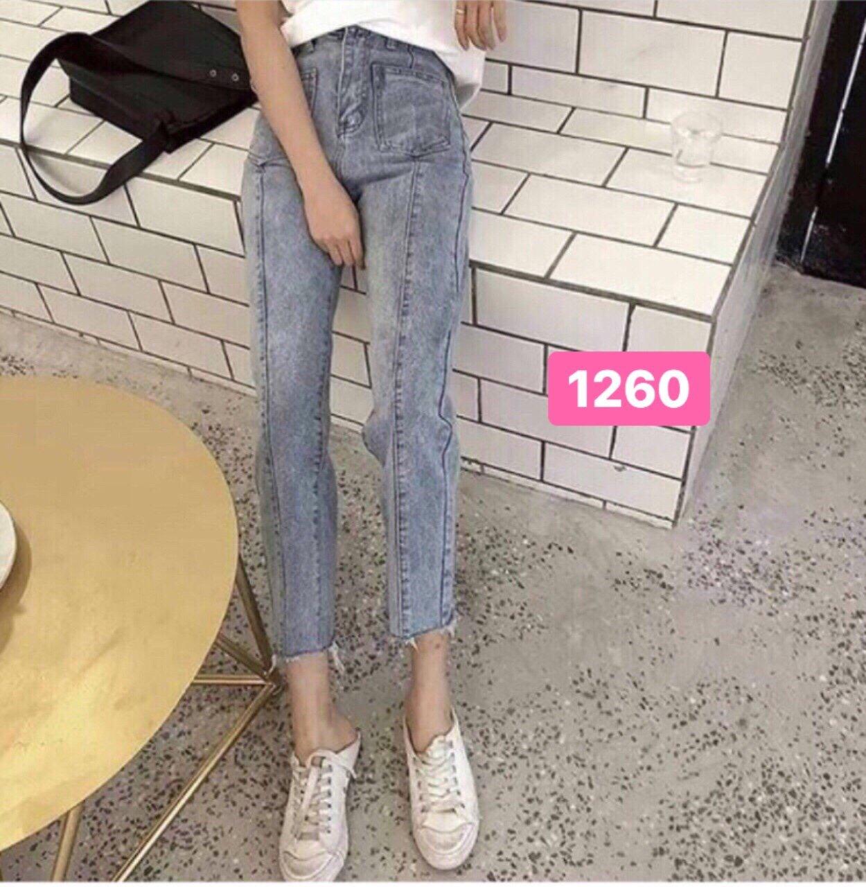 Quần jean nữ baggy sọc trước 1260