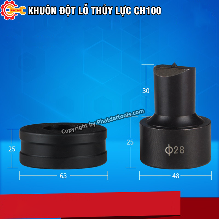 Khuôn đột lỗ tròn PADA cho máy đột thủy lực CH100