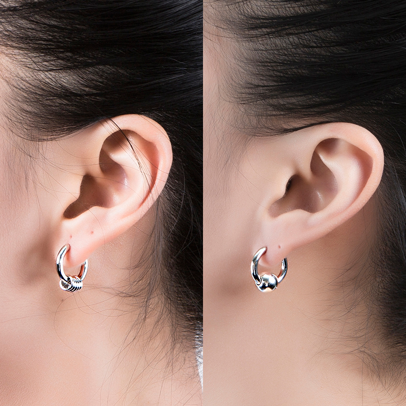 Combo 3 chiếc bông tai tròn xỏ lỗ cá tính