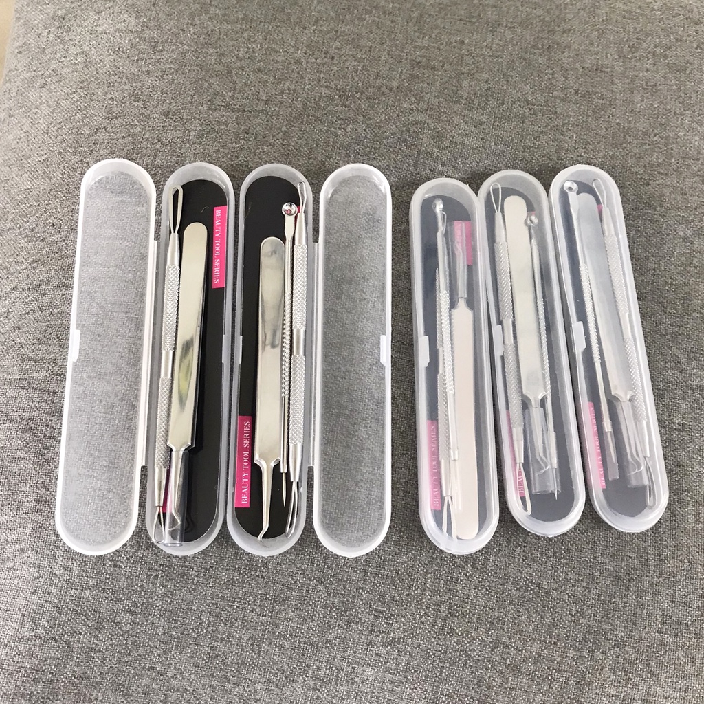 Set 4 que nặn mụn đầu đen, trứng cá