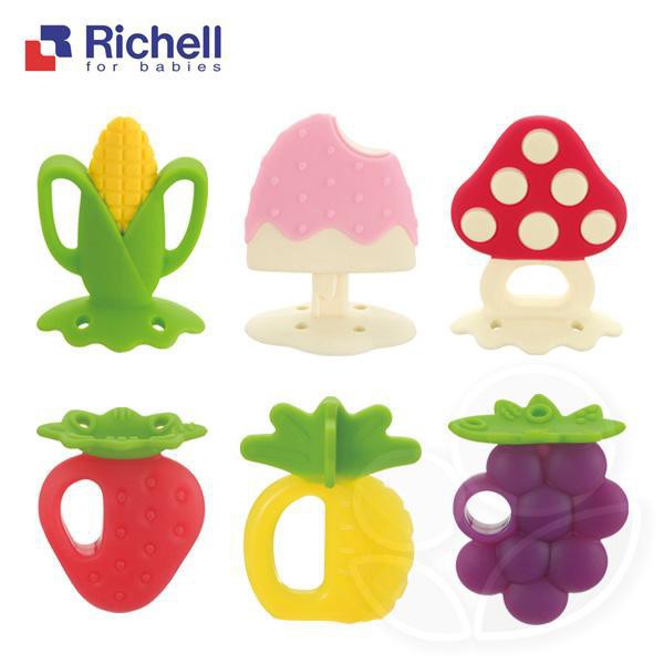 Gặm nướu silicone hình trái cây có hộp Richell