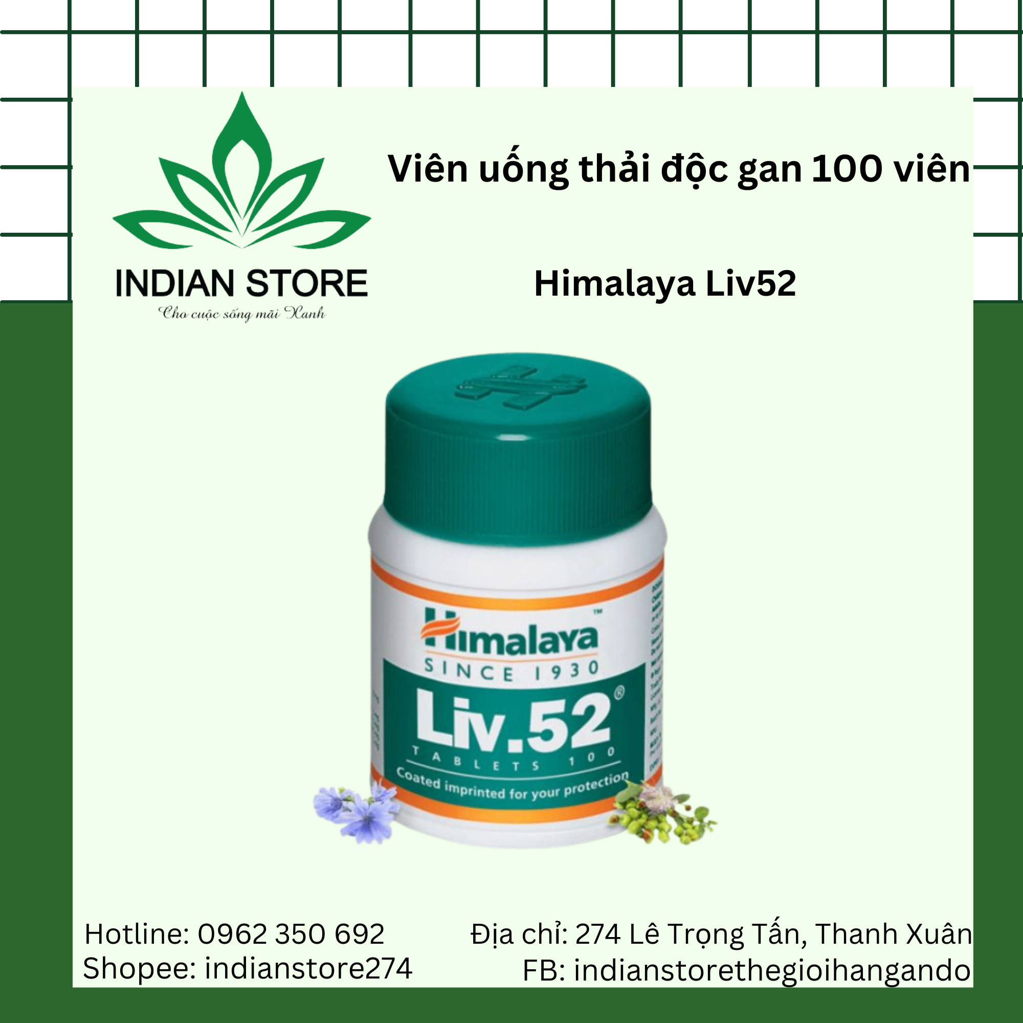 Himalaya Liv52- Viên mát gan thảo dược