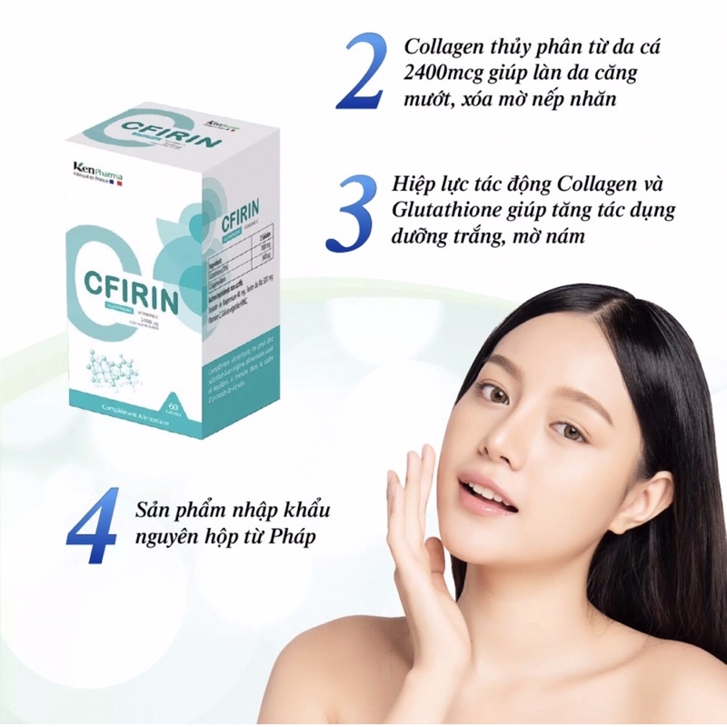 Viên Uống Cfirin Giúp Làn Da Trắng Mịn, Mờ Nám