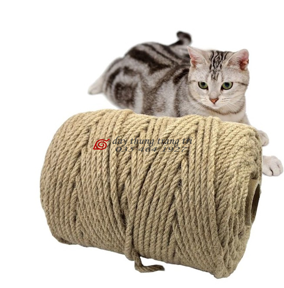 [Cuộn 50m] Dây thừng 3mm, làm trang trí, decor, đồ cào móng mèo, handmade
