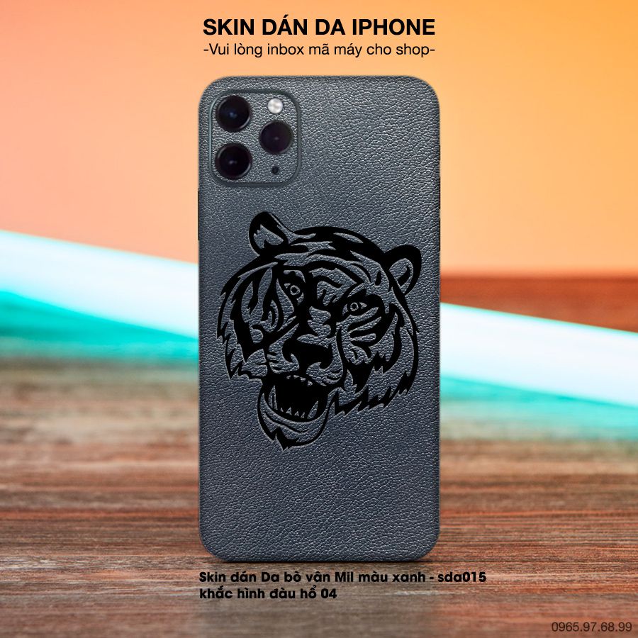 Miếng dán da khắc hình hổ cho iPhone (inbox mã máy cho shop)