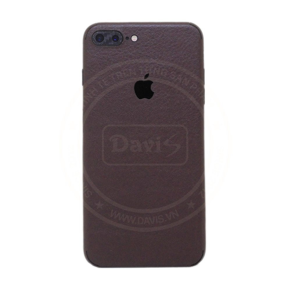 Dán da full viền iphone 7 Plus, làm từ da thật cao cấp - Chính hãng Davis