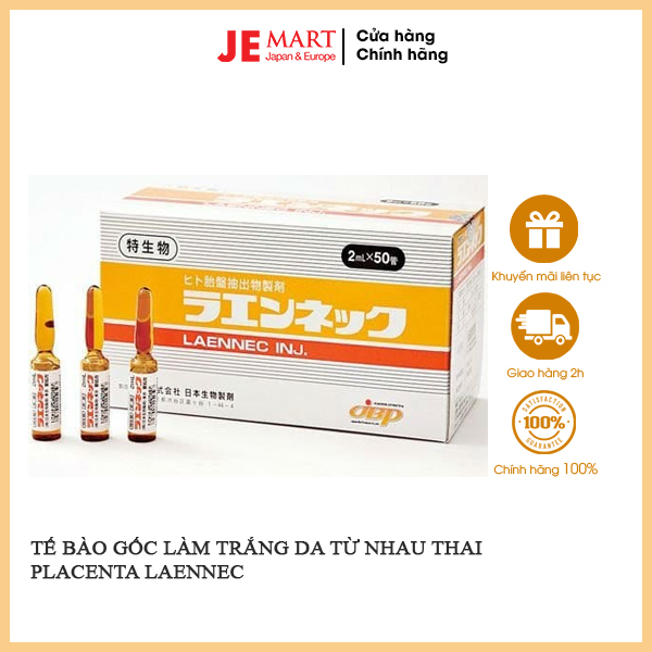 Tế bào gốc Laennec Placenta nội địa Nhật Bản (Hộp 50 ống x 2ml)