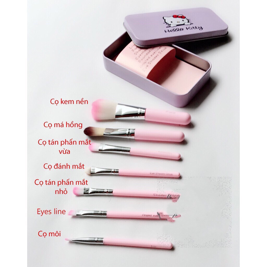 (Thanh lý) Bộ cọ trang điểm 7 món (Có hộp)