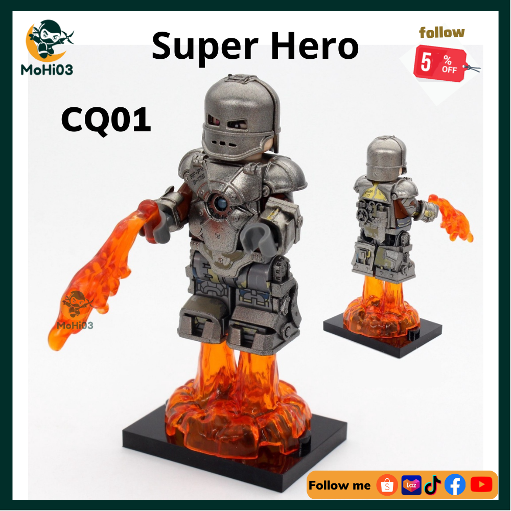 Mô hình siêu anh hùng Iron Man minifigures Ironman Mark 1 đồ chơi lắp ráp Marvel Super Hero CQ01 - MoHi03
