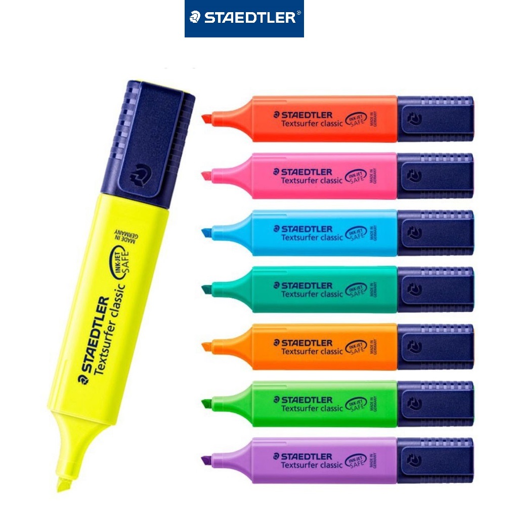 Bút nhớ dòng Đức STAEDTLER 364 (Vàng chanh, đỏ, xanh lá, tím, hồng,xanh ngọc,xanh biển, cam)