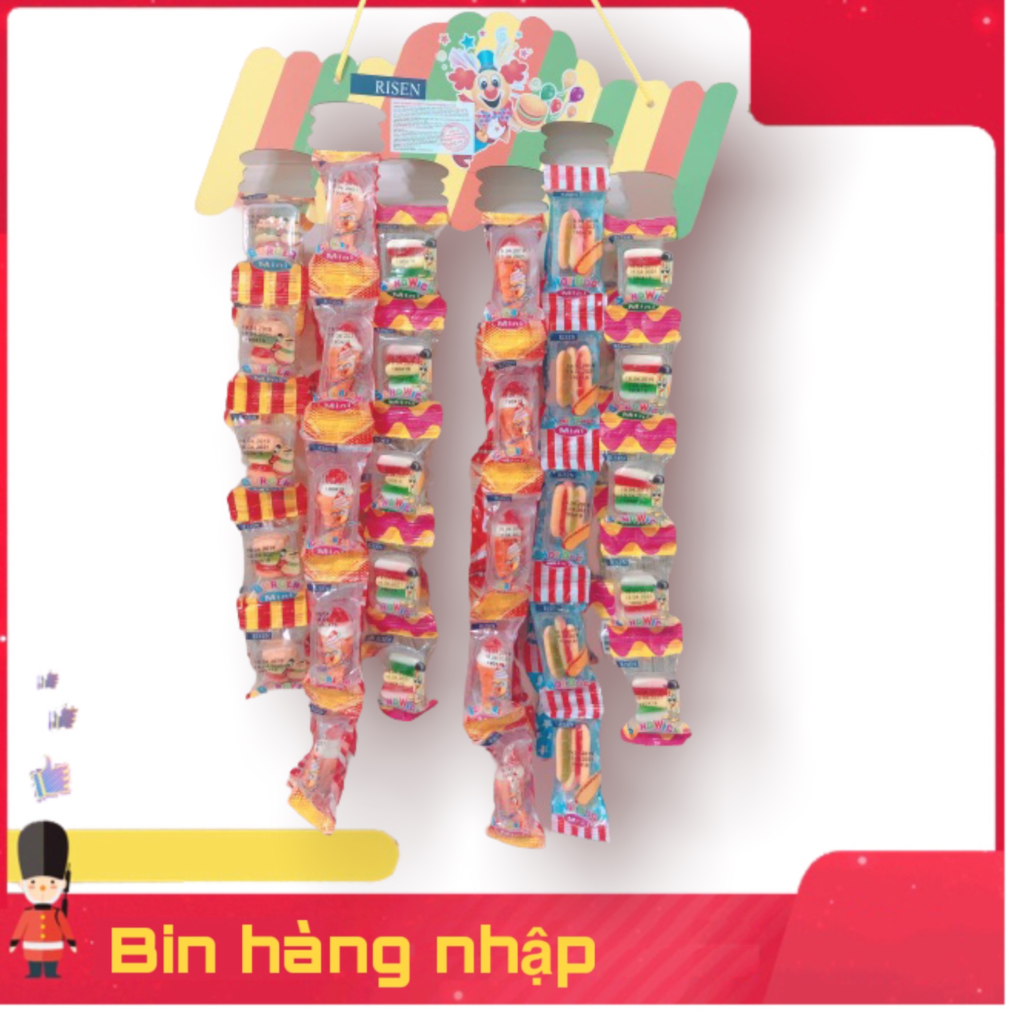 Kẹo dẻo risen dây 60 viên