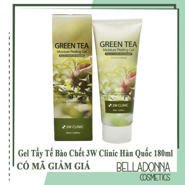 [HCM]Tẩy Tế Bào Chết Green Tea Mousture Peeling Gel 3w Clinic 180ml