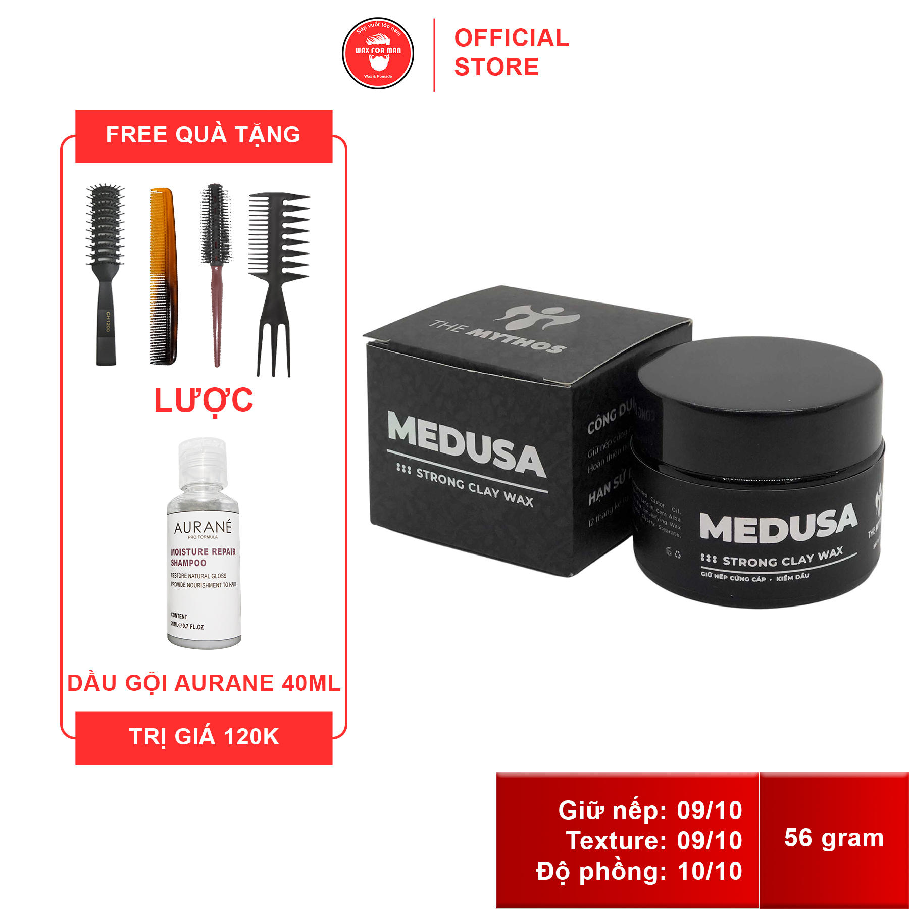 Sáp vuốt tóc tạo kiểu nam Medusa