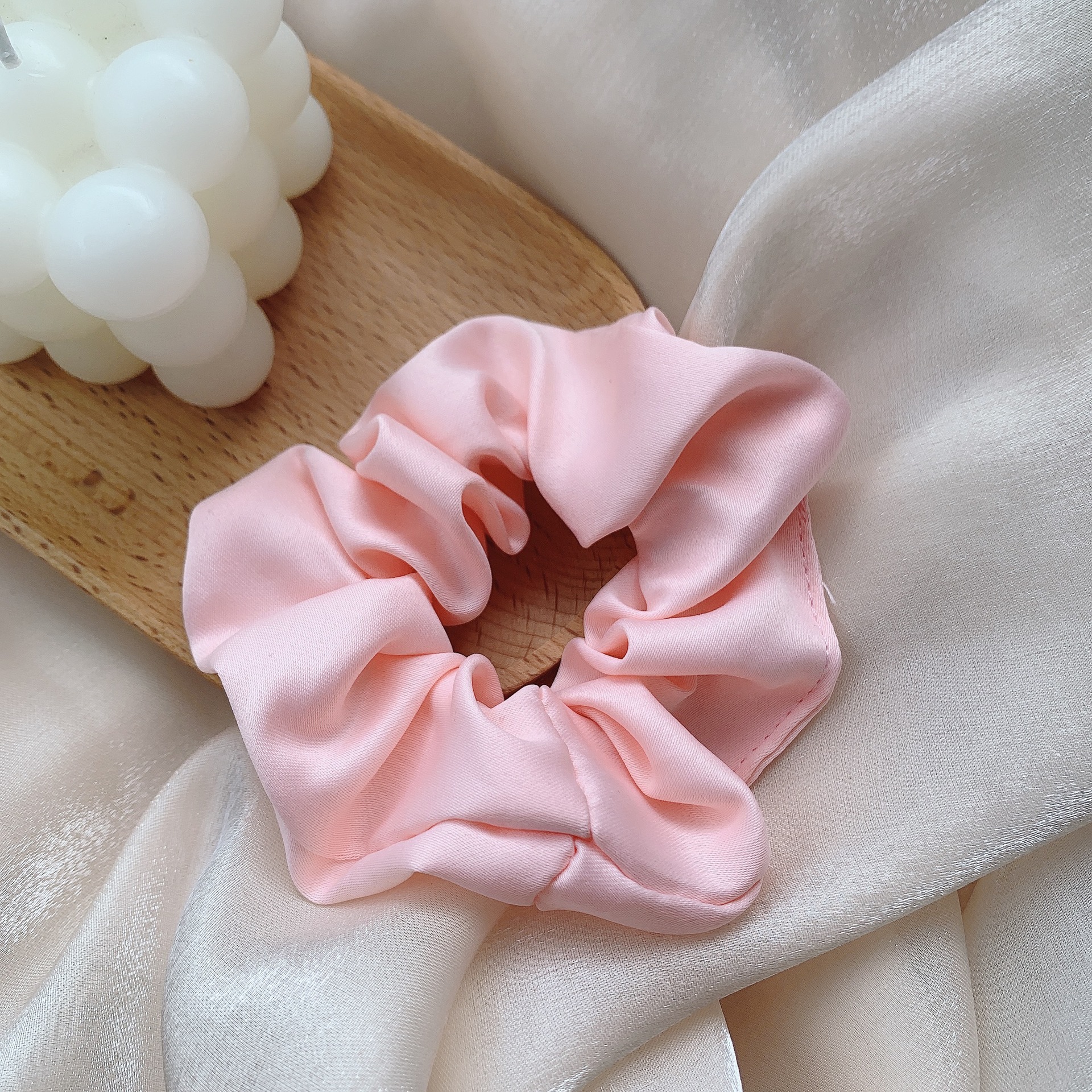 Dây Cột Tóc Scrunchies Màu Trơn Nhiều Màu