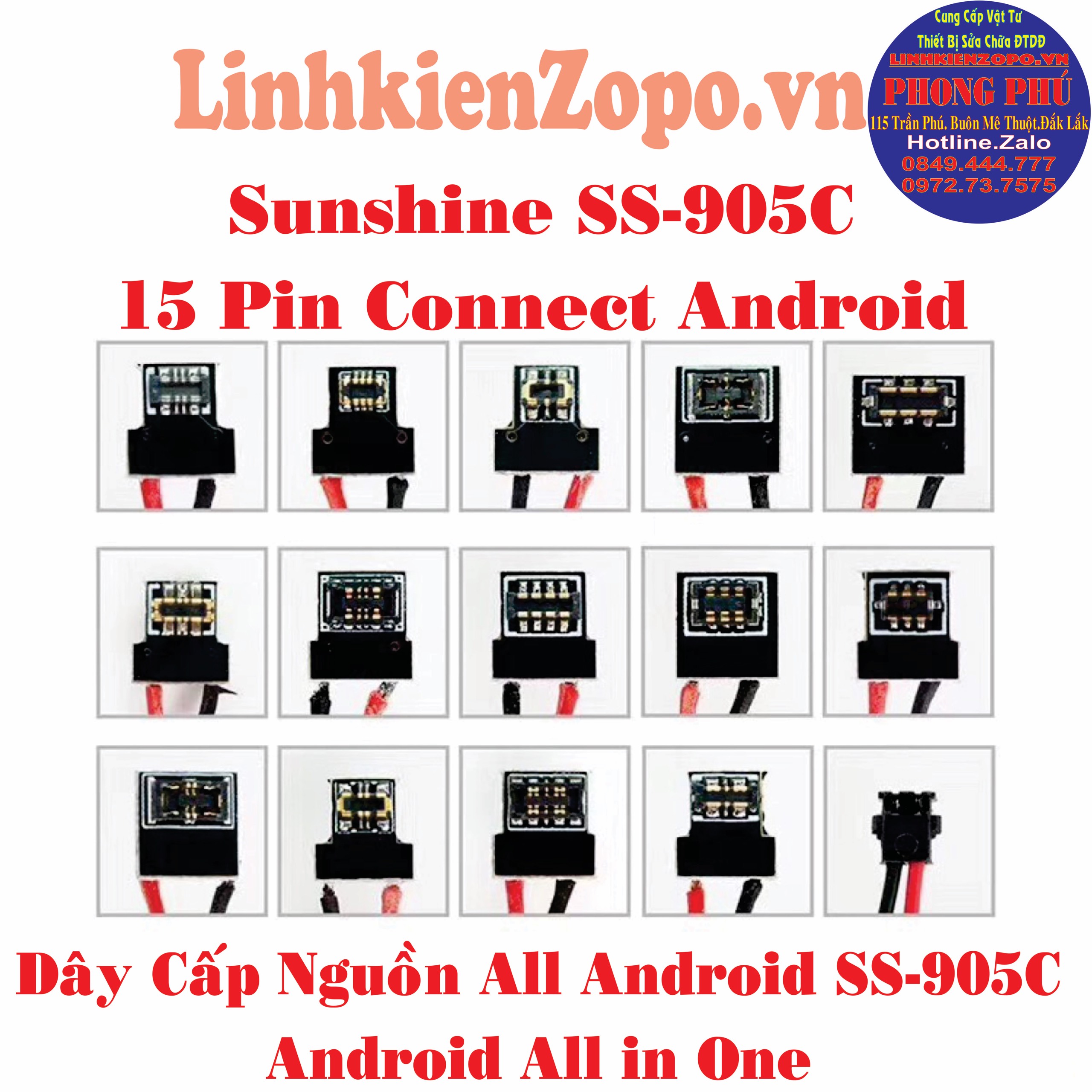 Bộ Dây Cấp Nguồn Các Dòng Android SUNSHINE SS-905C