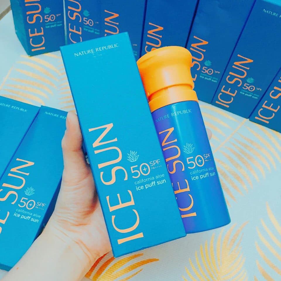 Mẫu mới - kem chống nắng ice sun nature republic spf 50 pa+++