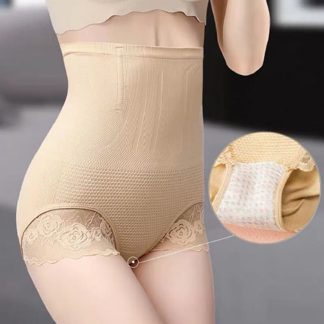 Quần Lót Gen Bụng Cạp Cao Viền Ren