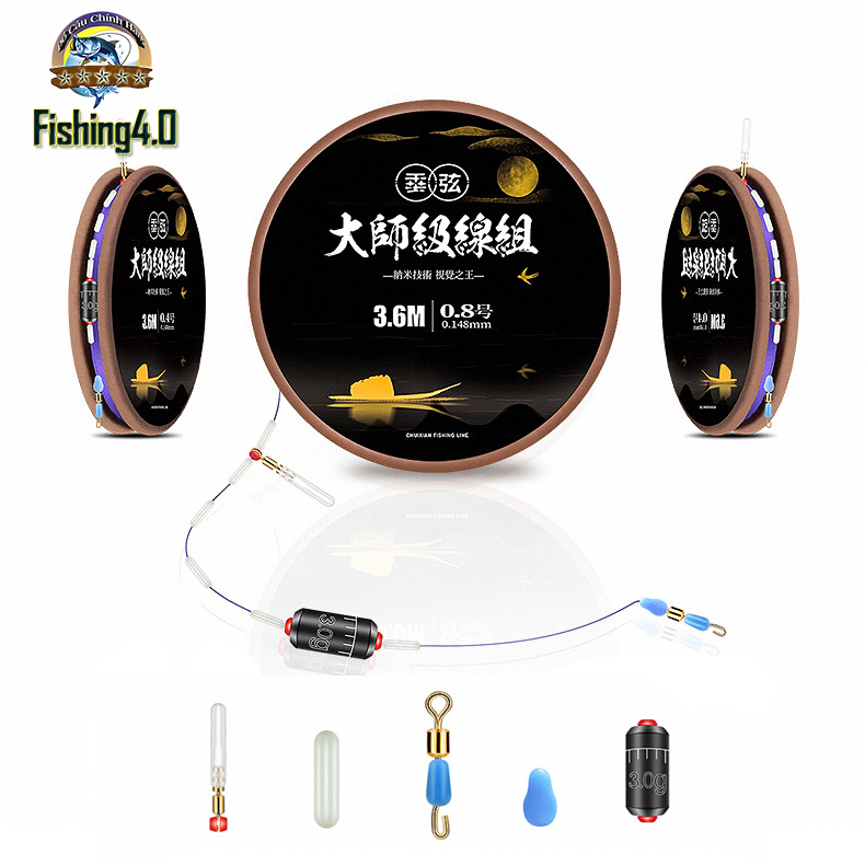 Trục câu đài buộc sẵn khóa mani số 9- chuyên câu đơn câu đài - aa83