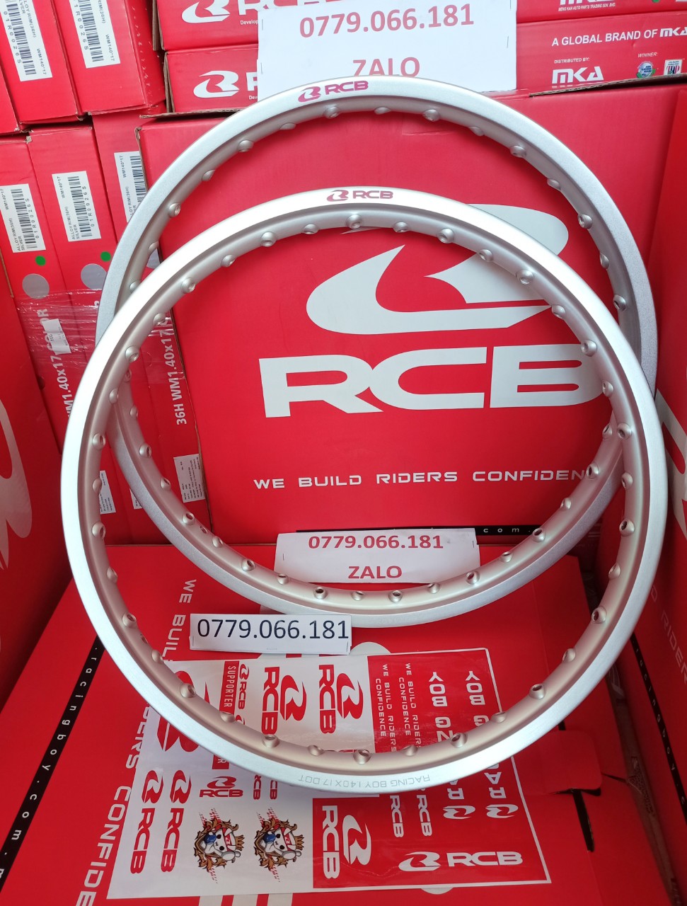 CẶP NIỀNG RCB CHÍNH HÃNG SIZE TRƯỚC 1.4 SAU 1.4 BẰNG NHAU SẢN PHẨM MỚI Y NHƯ HÌNH GẮN VỪA CÁC DÒNG XE MÁY