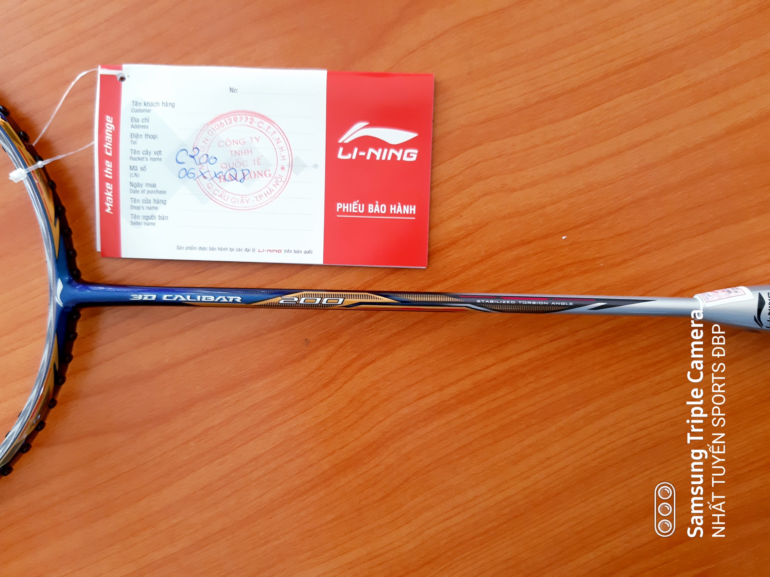 Vợt cầu lông Lining 3D Calibar 200 (Chính hãng)