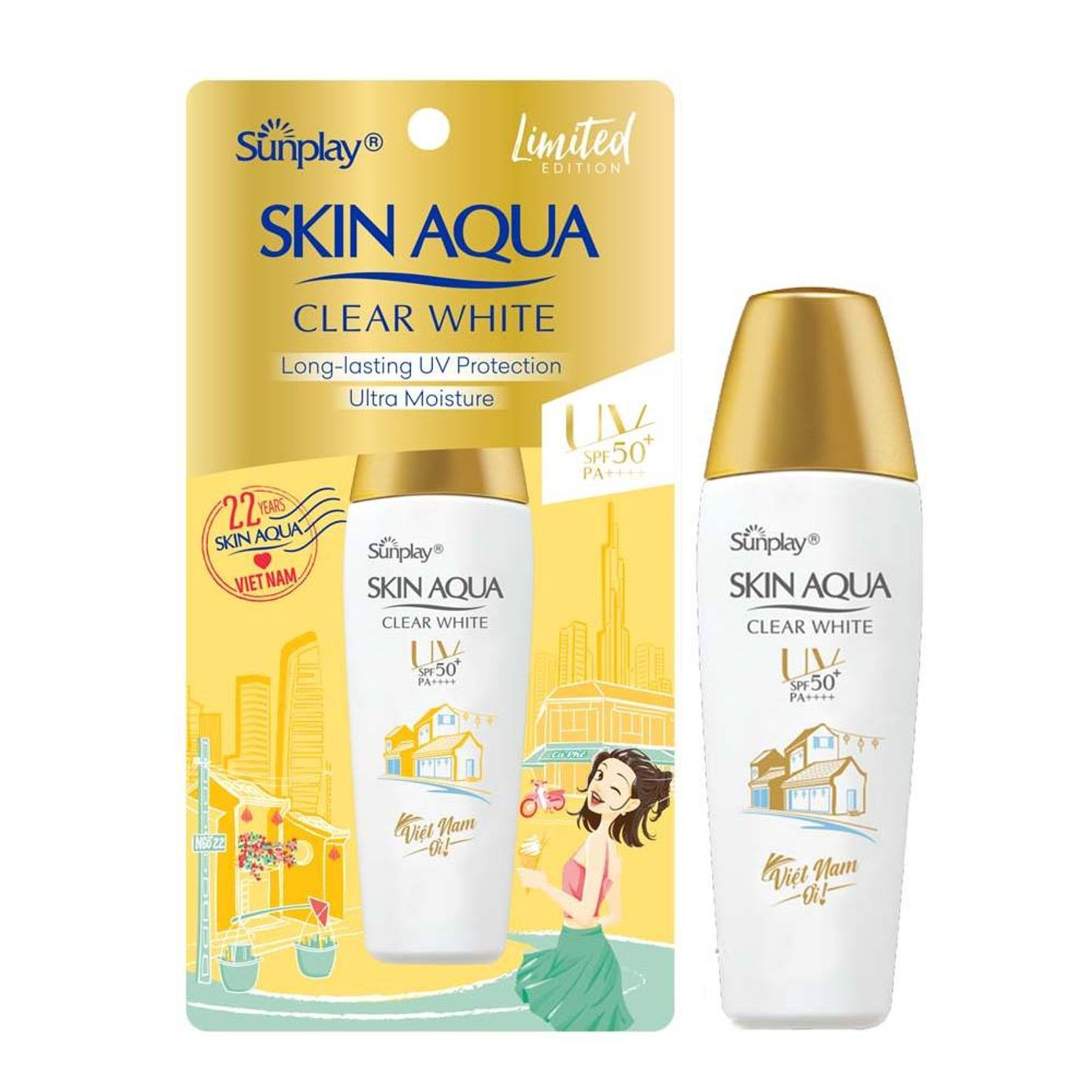 SUNPLAY SKIN AQUA - Sữa chống nắng cho da dầu Sunplay Skin Aqua Clear White SPF 50+ PA++++