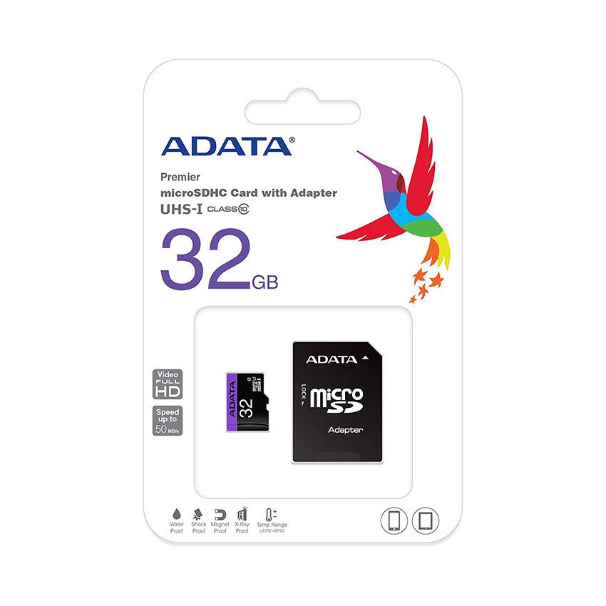 Thẻ nhớ Micro SD ADATA 32GB UHS-I CLASS 10_AUSDH32GUICL10A1-RA1 - Hàng chính hãng