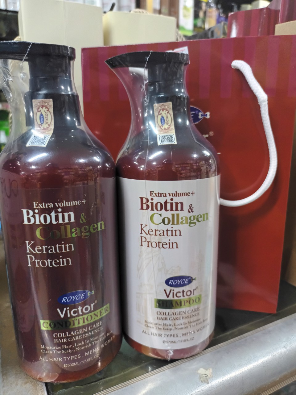 Cặp Dầu Gội Xả Biotin & Collagen Royce Victor