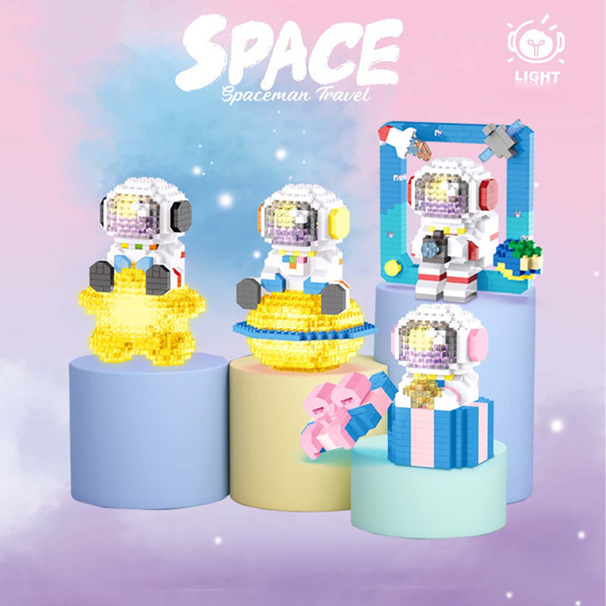Lego Phi Hành Gia Có Đèn Led Phát Sáng Mô Hình Lắp Ráp Ghép Mini 3d ...
