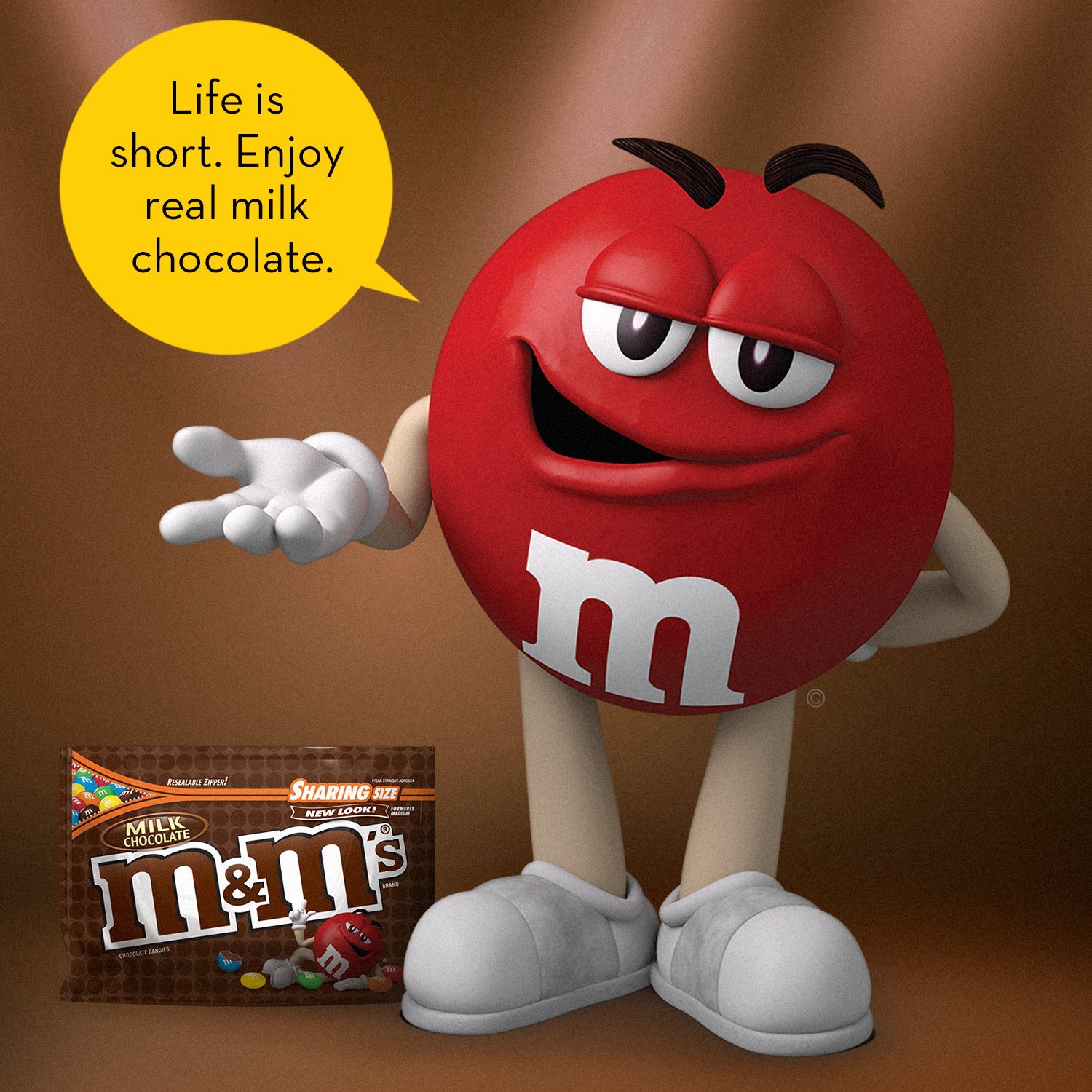 SOCOLA M&M'S, MILK CHOCOLATE CANDY SHARING SIZE BAG 303.3G