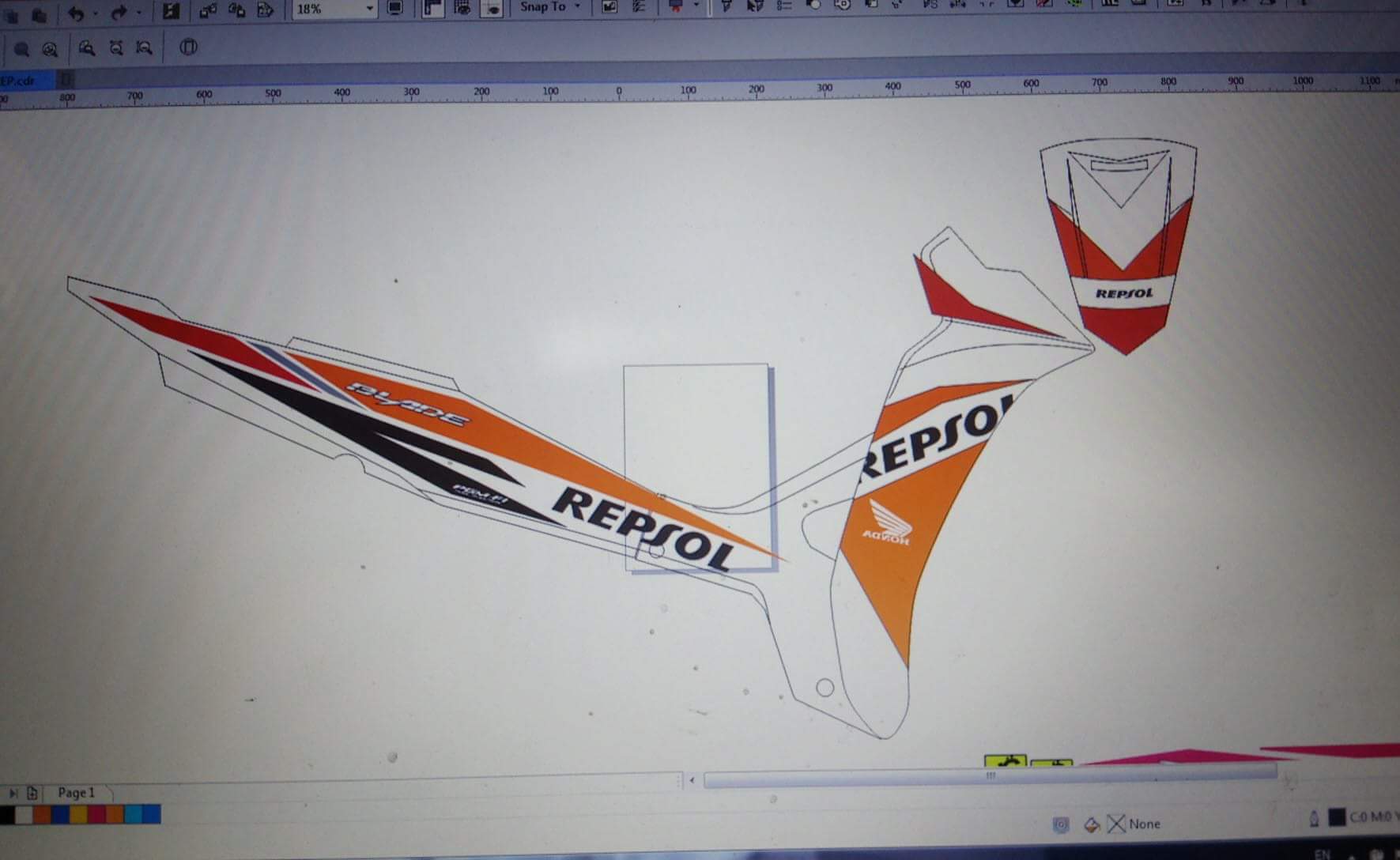 Tem RỜI HONDA WAVE BLADE 110 REPSOL DÁN XE TRẮNG