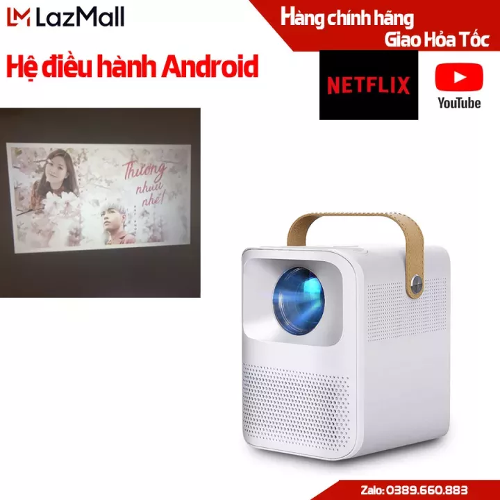 Máy chiếu, máy chiếu beecube, máy chiếu tốt, máy chiếu mini KAW-K550, Kết nối điện thoại máy tính, kết nối wifi, thay thế 1 chiếc Smart TV, Độ phân giải 1080 cho chất lượng hình ảnh tuyệt vời- bảo hành 12 tháng