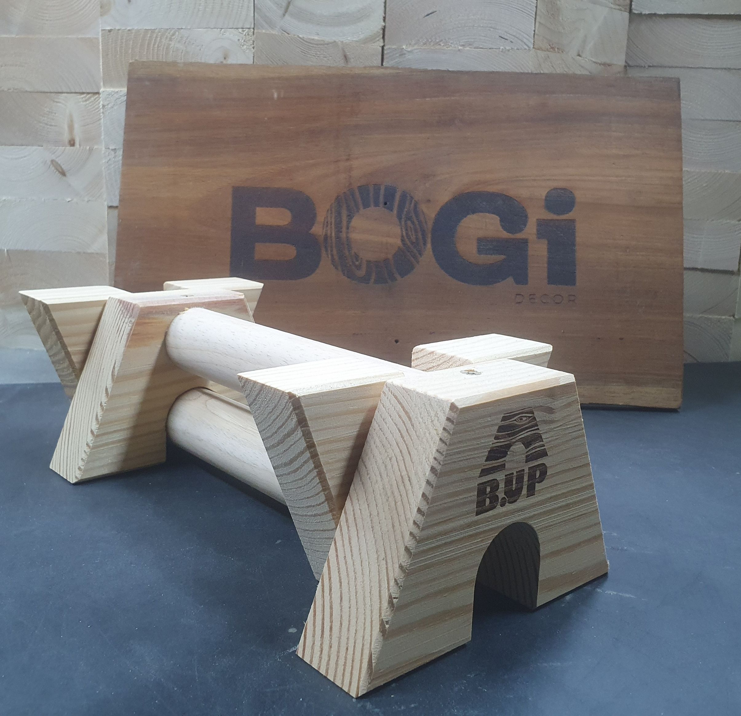 [SIÊU GỌN] PARALLETTES GỖ - DỤNG CỤ HÍT ĐẤT, CHỐNG ĐẨY BẰNG GỖ THÔNG (bản thấp)